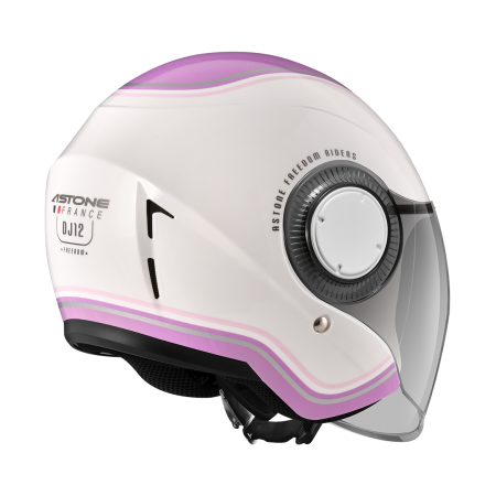 ASTONE DJ12 白紫 BC6 彩繪  3/4罩式帽款