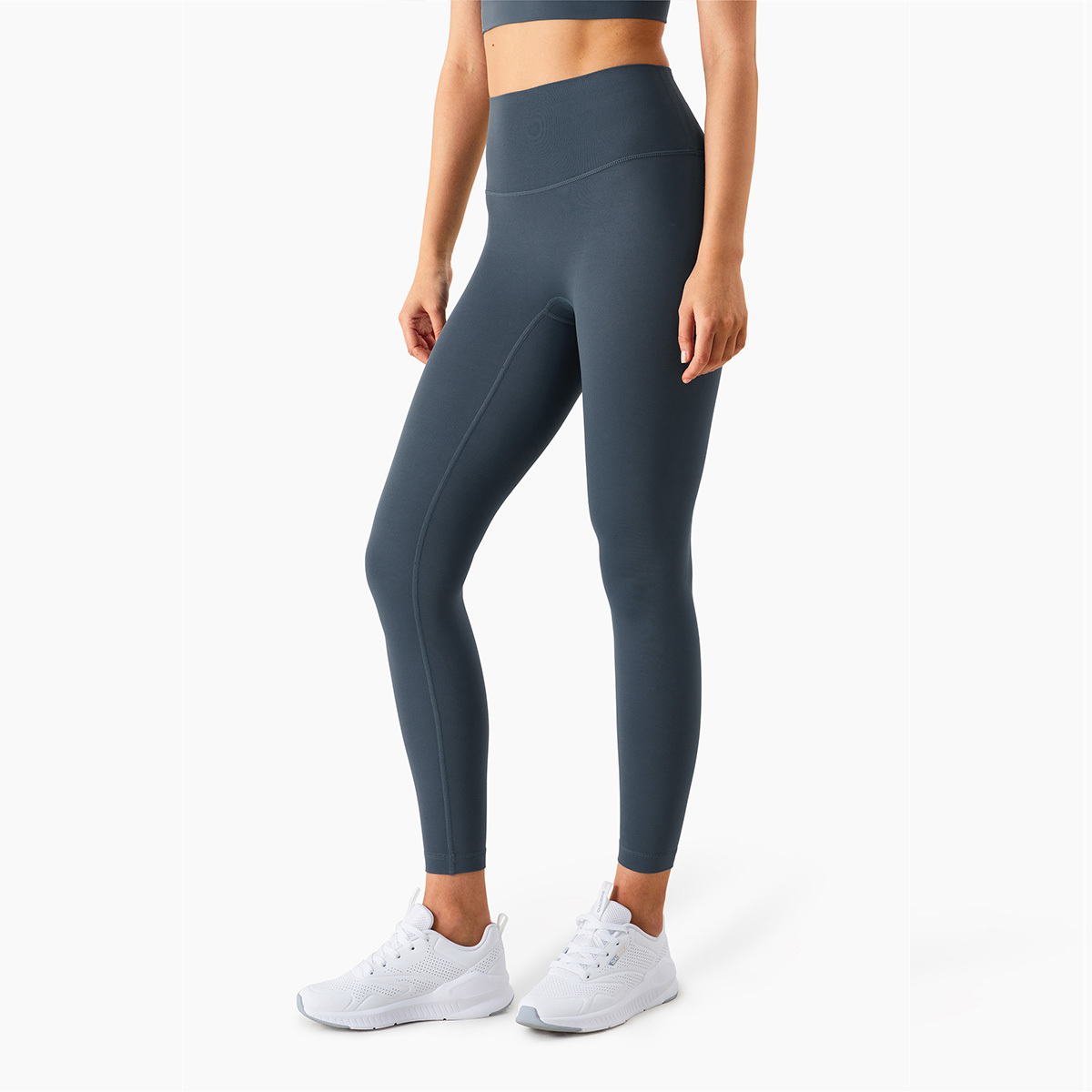 高腰無尷尬線後口袋九分瑜珈/運動/緊身機能褲