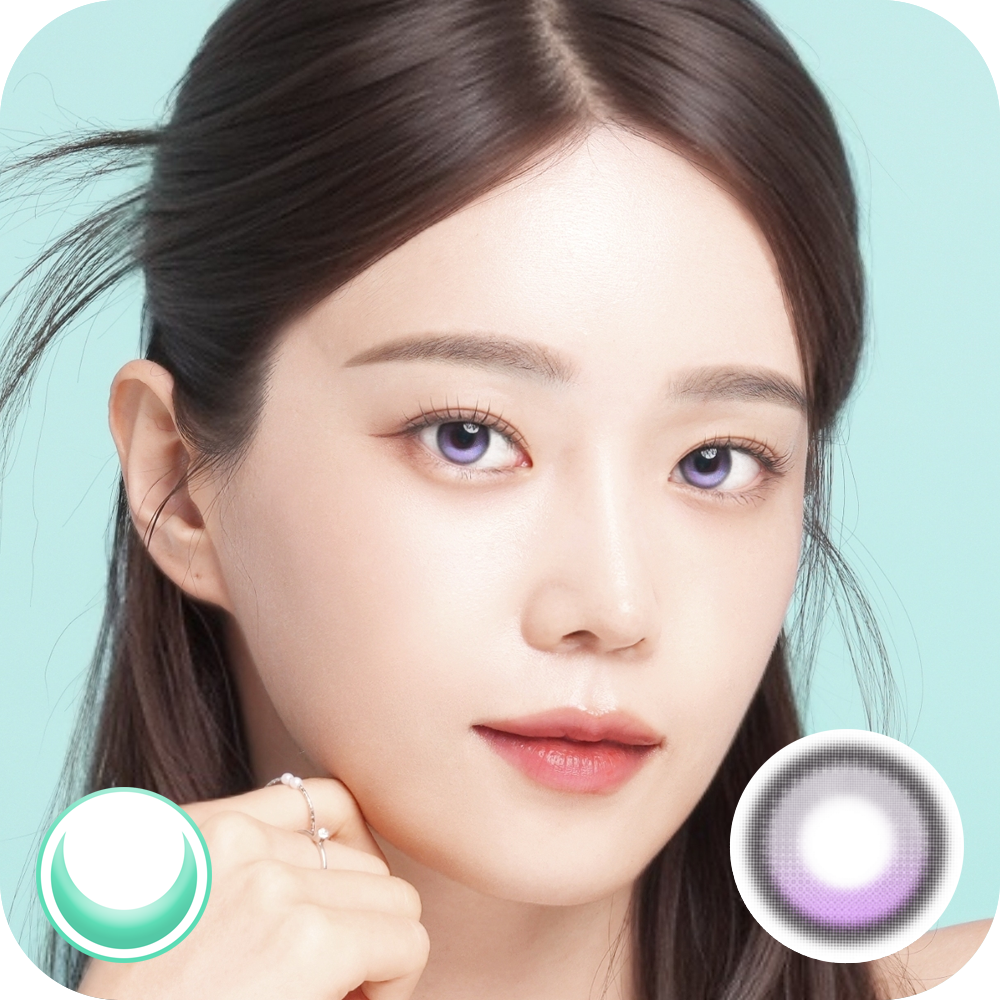 [月拋] LENBLING 1 Month PUREBLE Pastel Purple 彩妝隱形眼鏡｜每盒2片