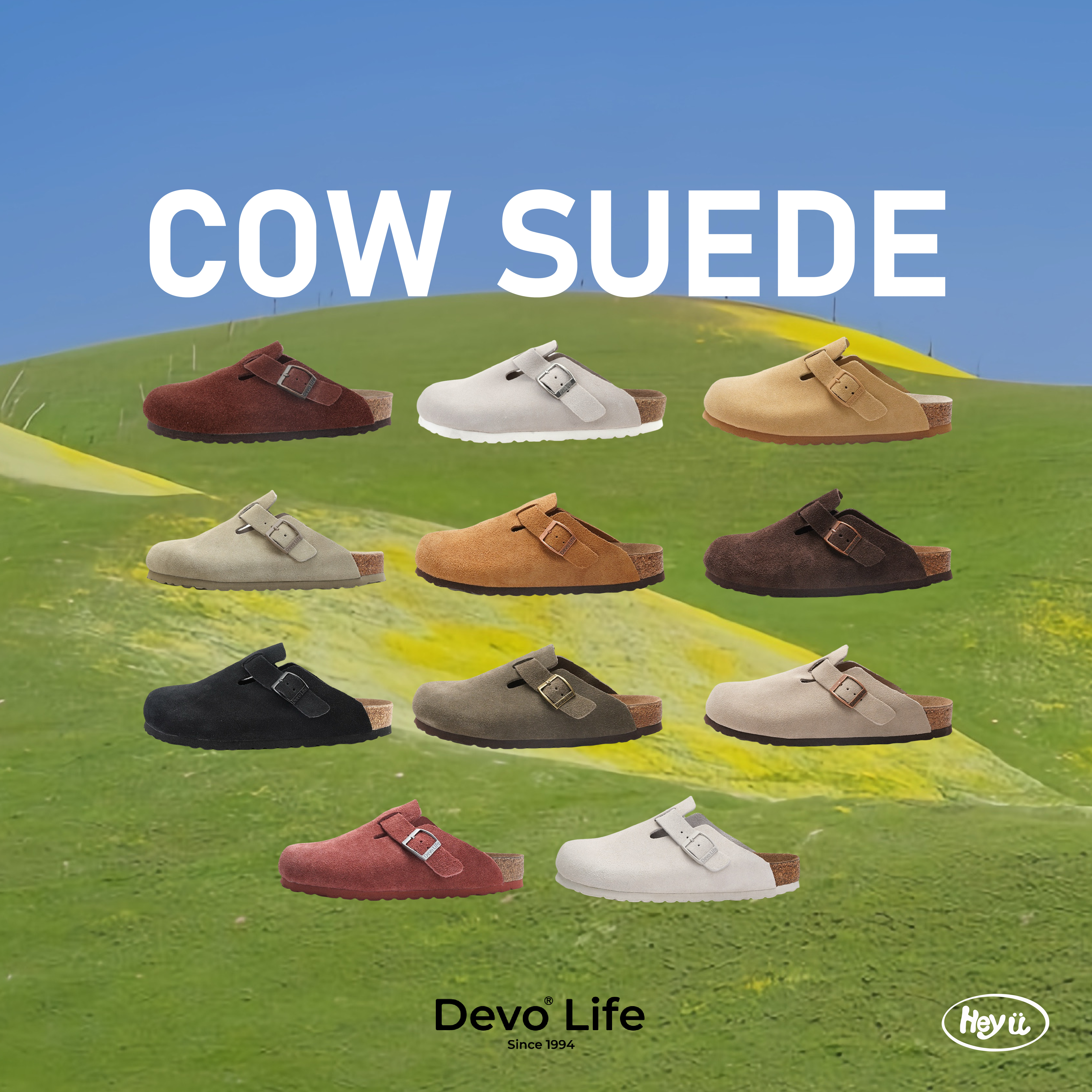 <勃肯平替款!!!>Devo Life 牛皮絨 11色!!