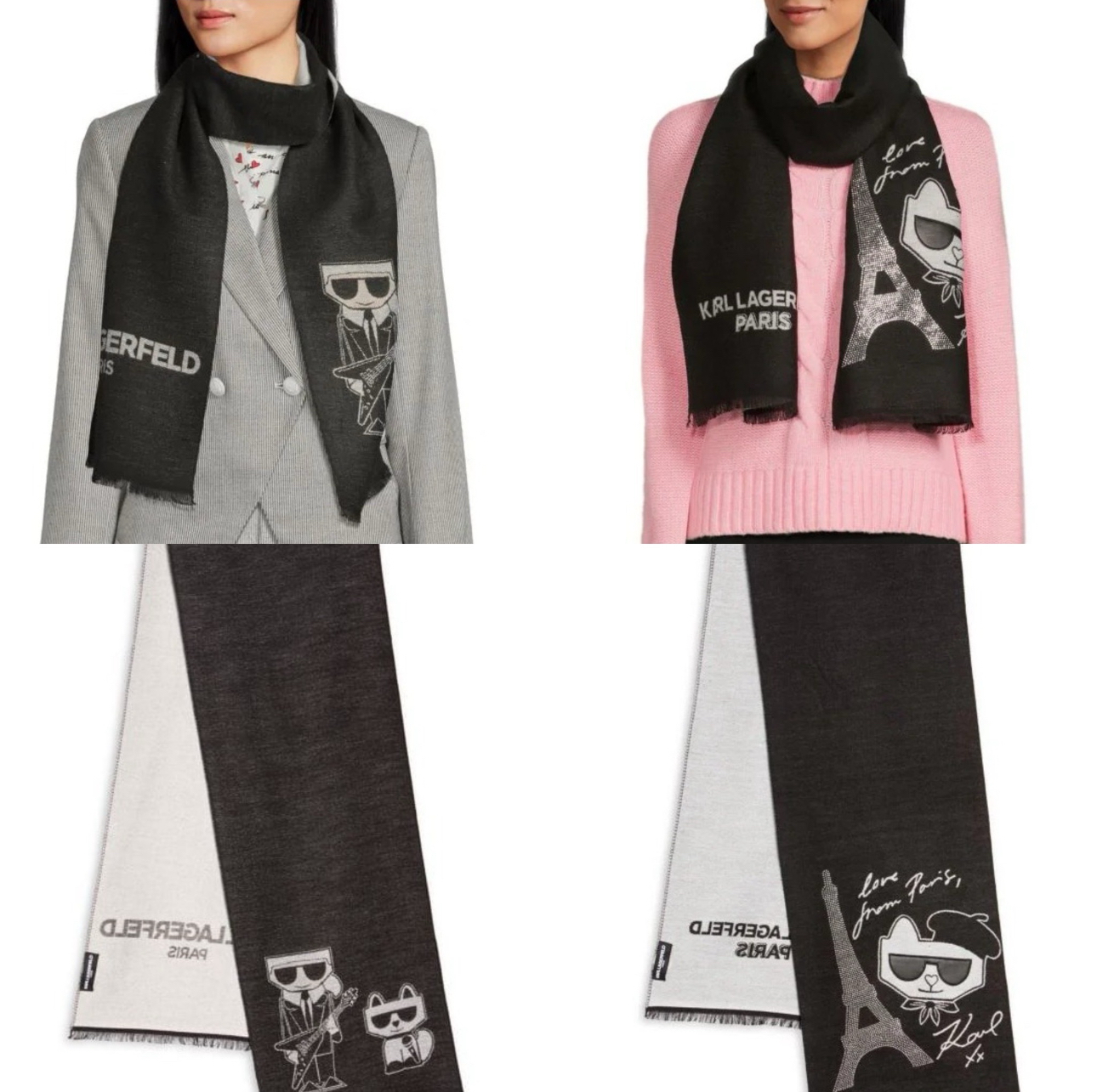 Karl Lagerfeld 卡爾 老佛爺 圍巾