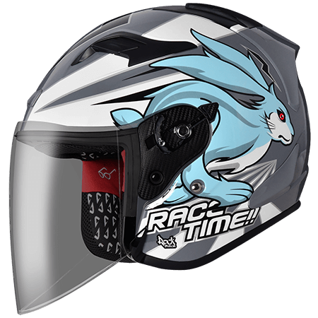 ASTONE DJR 水泥灰 BM2 白 彩繪 3/4罩式帽款