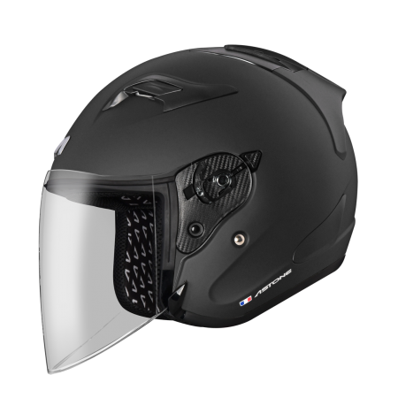 ASTONE DJR 平光黑 素色 3/4罩式帽款