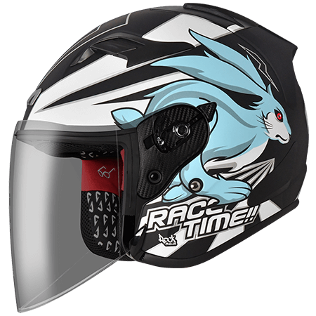 ASTONE DJR 平黑 BM2 白 彩繪 3/4罩式帽款