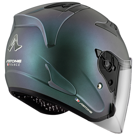 ASTONE DJR 平光綠紫 變色龍烤漆 彩繪 3/4罩式帽款