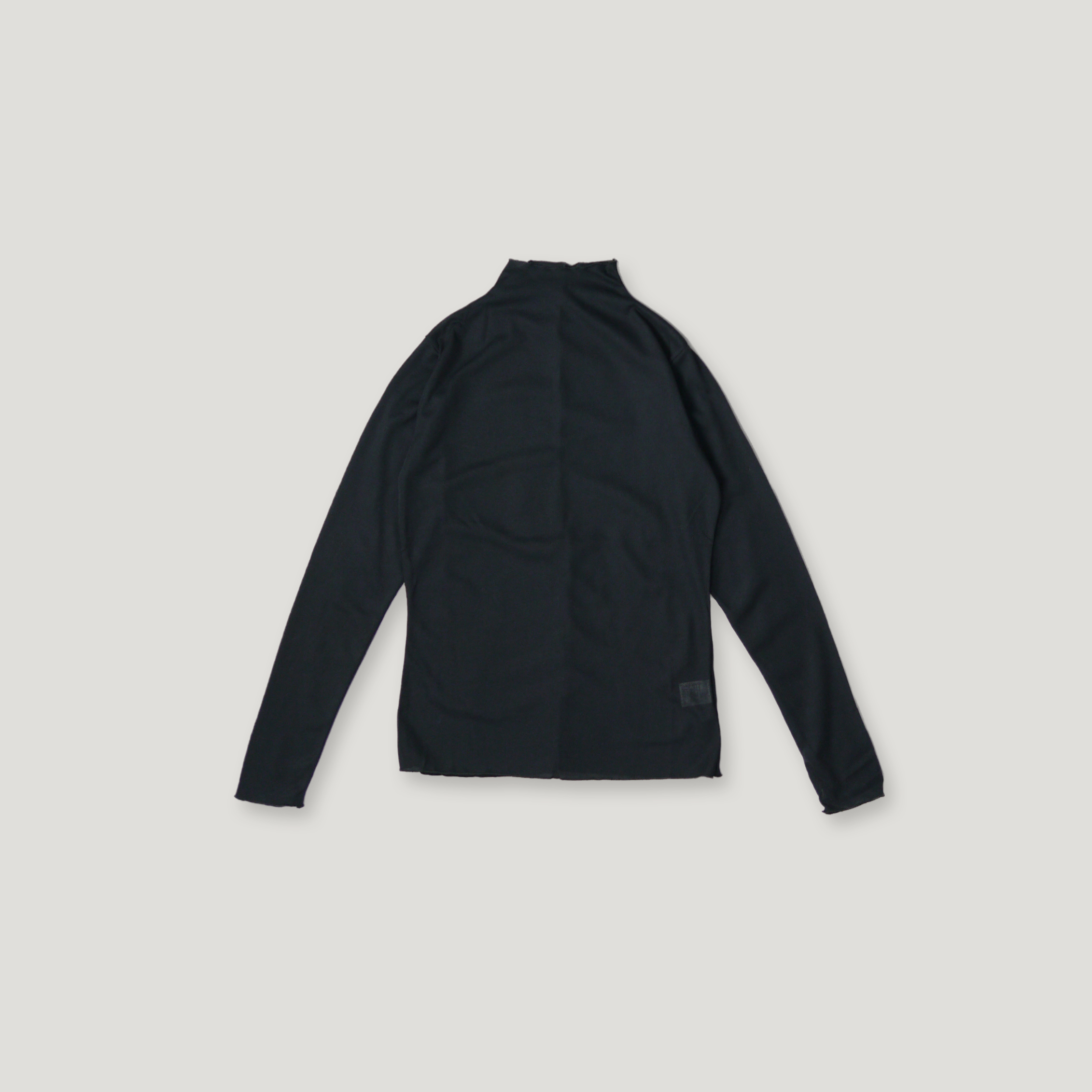 J.P.L. 微高領捲邊透紗羅紋內搭上衣 ╭ 2色 ╮