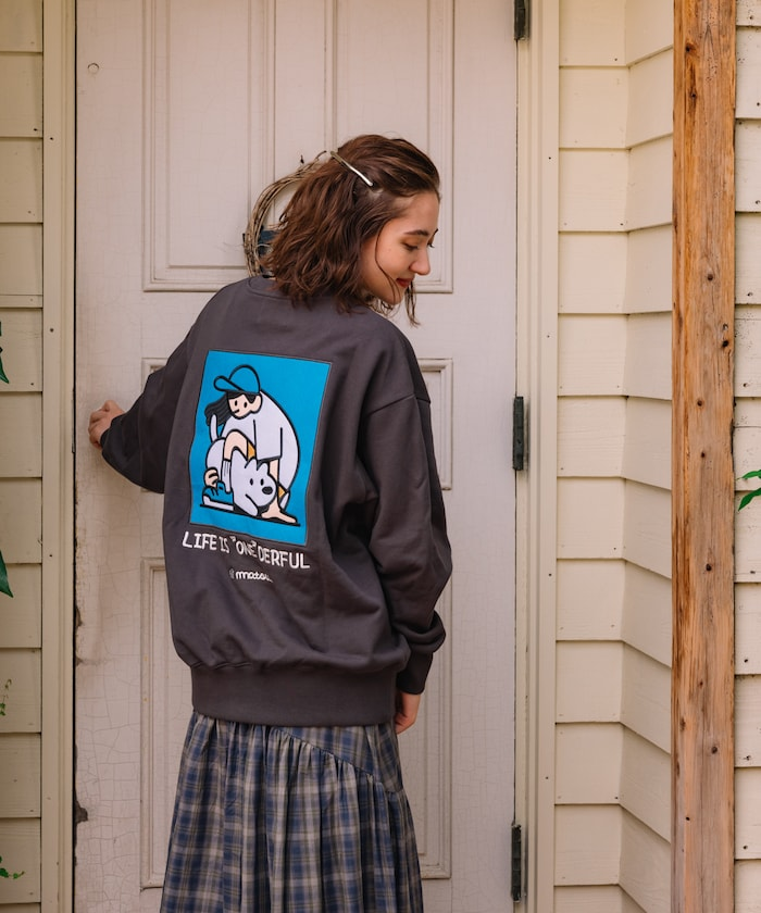 2024AW Matsui × FREAK'S STORE 松井先生 女版 WE 我們 擁抱狗 聯名 刺繡 大學T 現貨 1123411300003