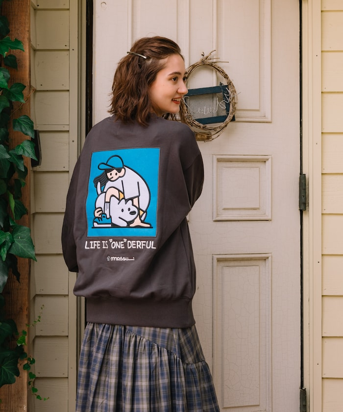 2024AW Matsui × FREAK'S STORE 松井先生 女版 WE 我們 擁抱狗 聯名 刺繡 大學T 現貨 1123411300003