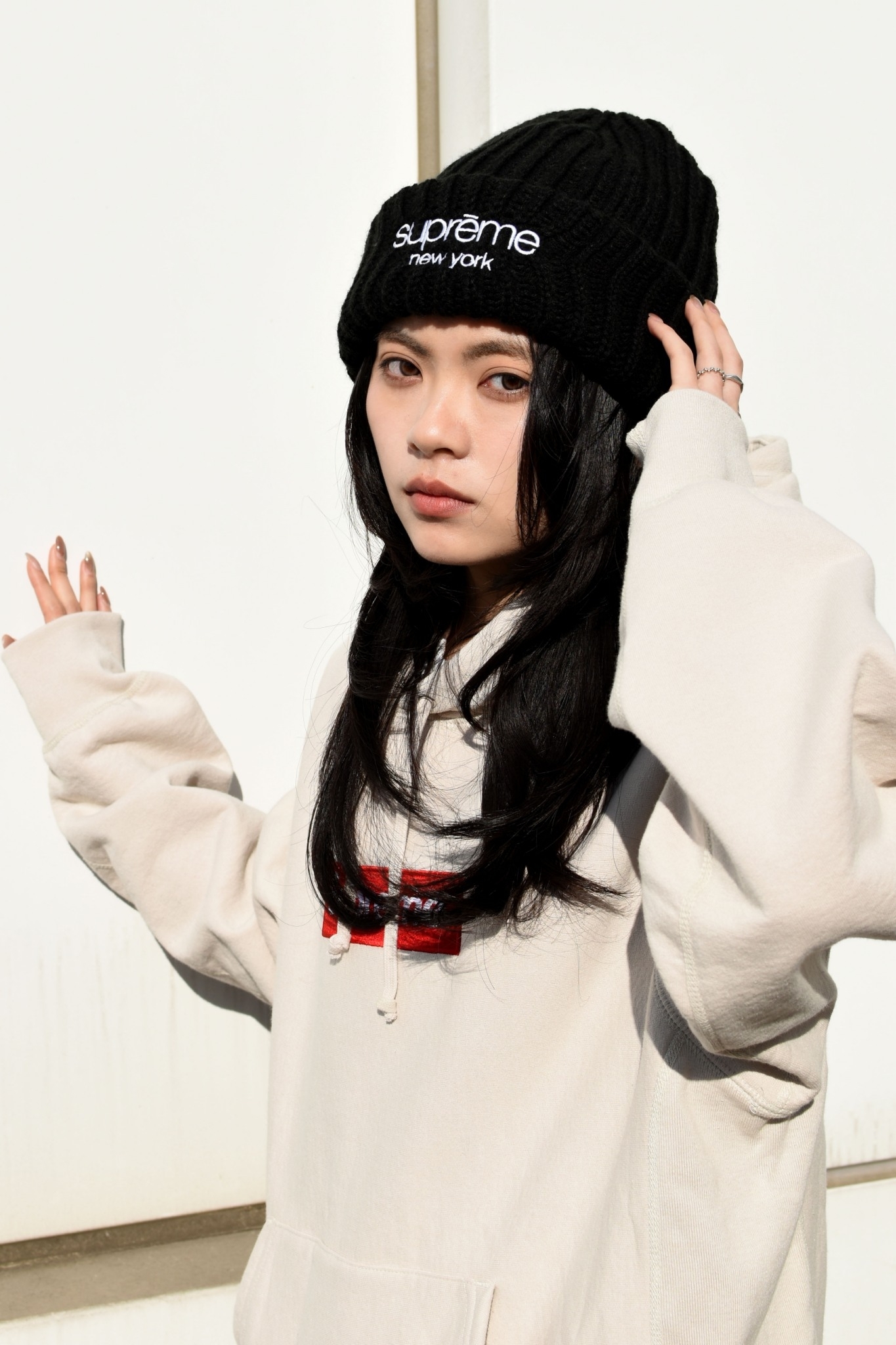 ☆ETW☆【台中店】SUPREME CLASSIC LOGO CHUNKY RIBBED BEANIE 厚毛帽