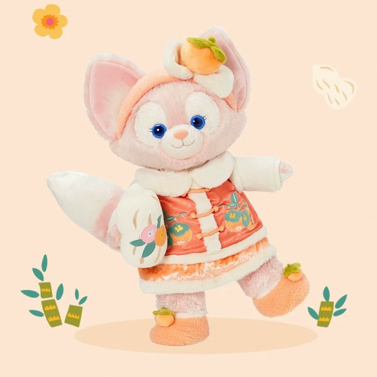 (限時特價) 2025 新春限定 達菲 Duffy 與好友們 玲娜貝兒 Lina bell M號 服裝造型 娃娃 玩偶 -上海迪士尼樂園