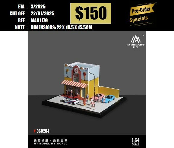 PO-$150 * MOREART * 1:64 DIORAMA - STREET SCENE ASSEMBLY SERIES 04 [OD17/01]