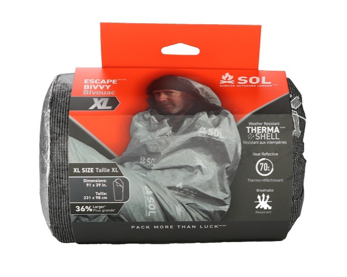 SOL SURVIVE OUTDOORS LONGER Escape™ Bivvy 加大露宿袋附帽兜-灰