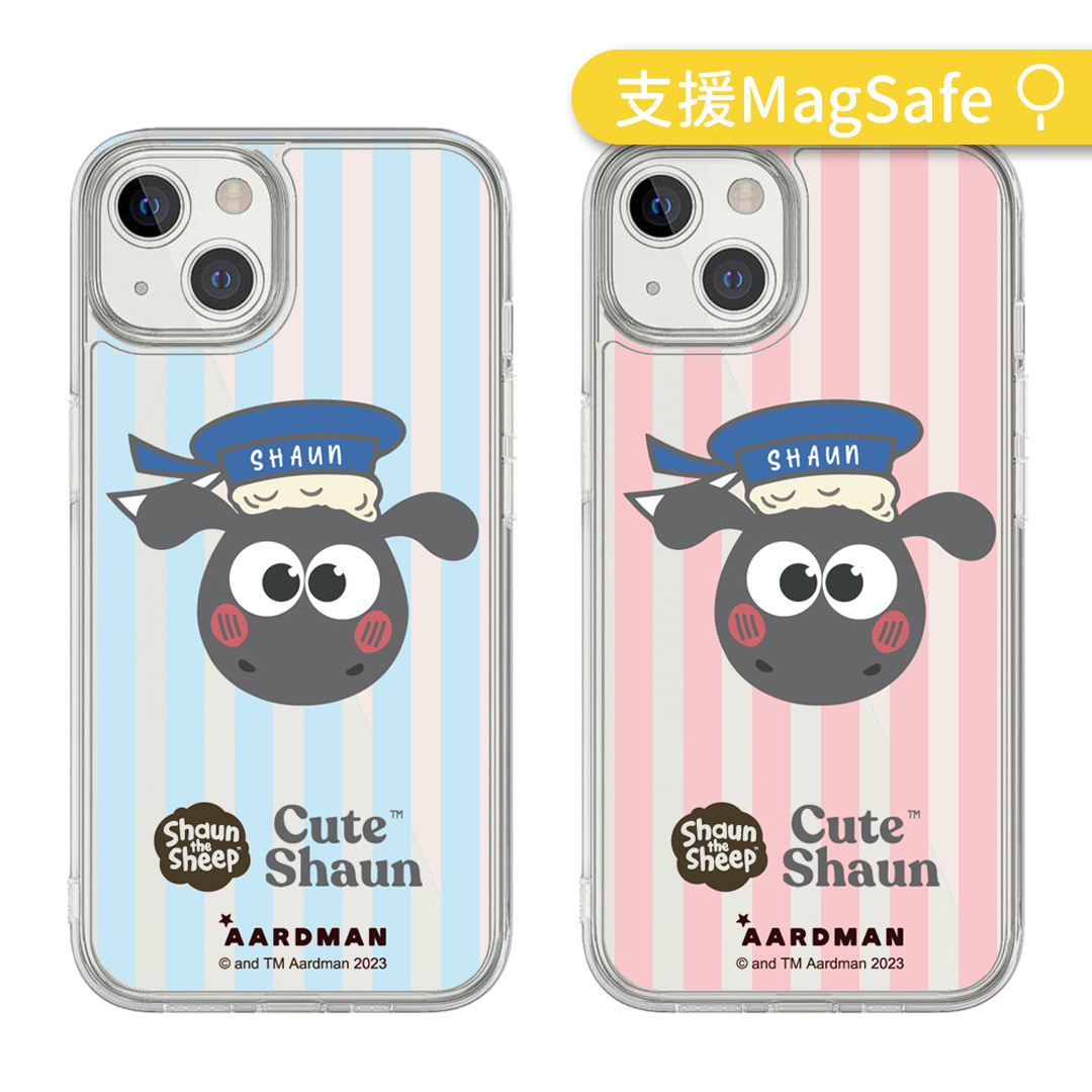 《笑笑羊》海軍尚恩Apple Magsafe手機殼（藍/粉）