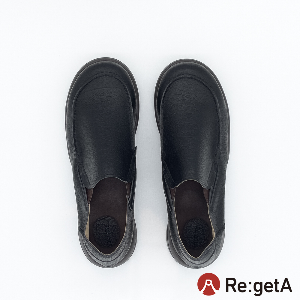 大阪樂步健康鞋 Re:getA 套入式樂福鞋 R328 (BLK-黑色)
