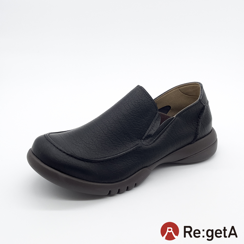 大阪樂步健康鞋 Re:getA 套入式樂福鞋 R328 (BLK-黑色)
