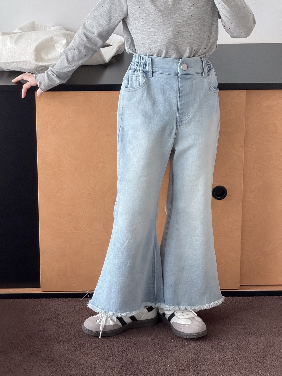 軟糯鬚鬚感喇叭褲