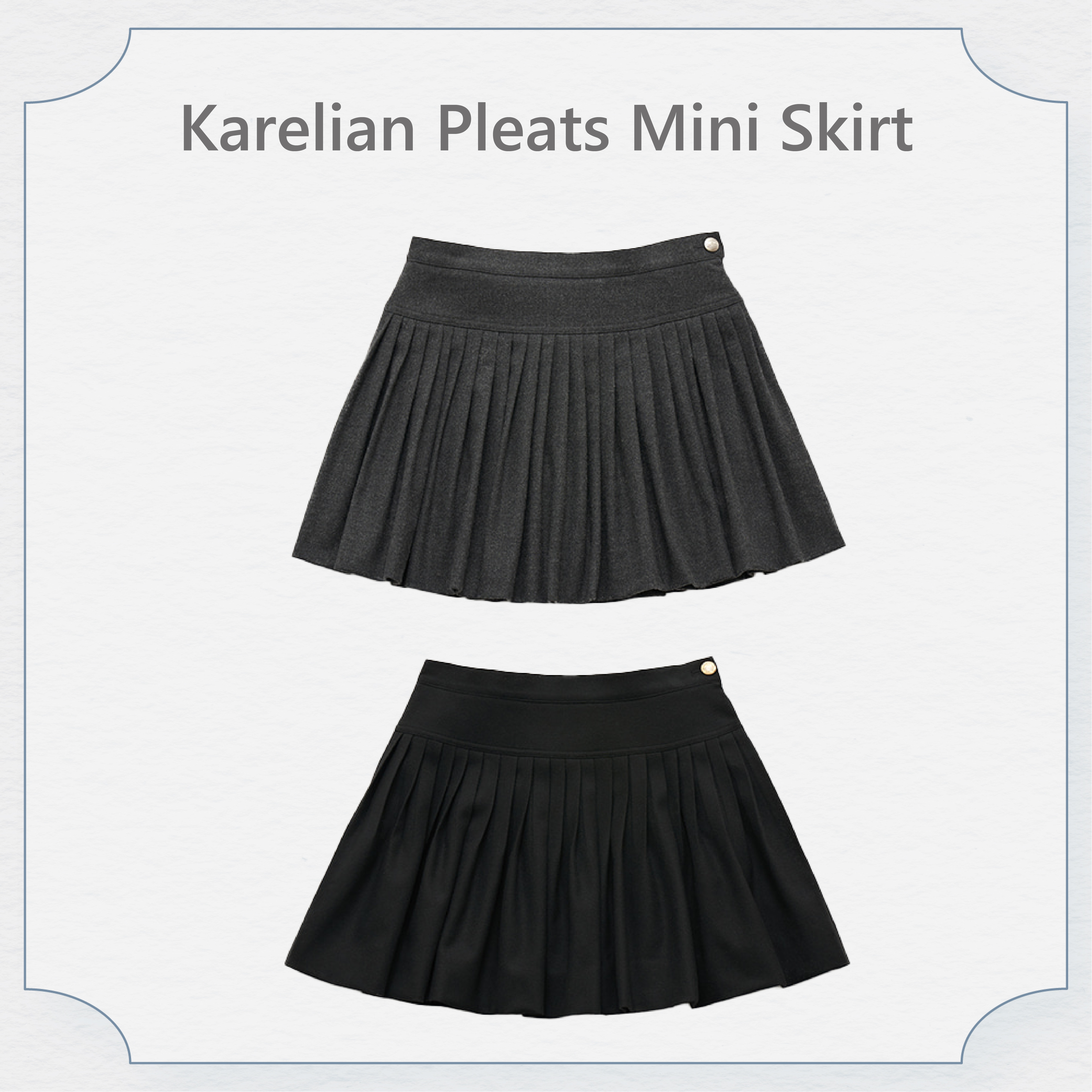 The Barnnet毛料百褶裙(共2色)