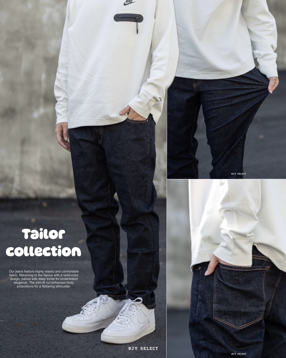 #現貨 Tailor collection 彈力牛仔褲 6506 深藍