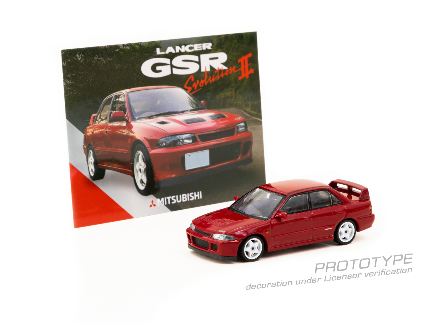 Tarmac Works 1/64 Mitsubishi三菱 Lancer GSR Evolution II 紅色