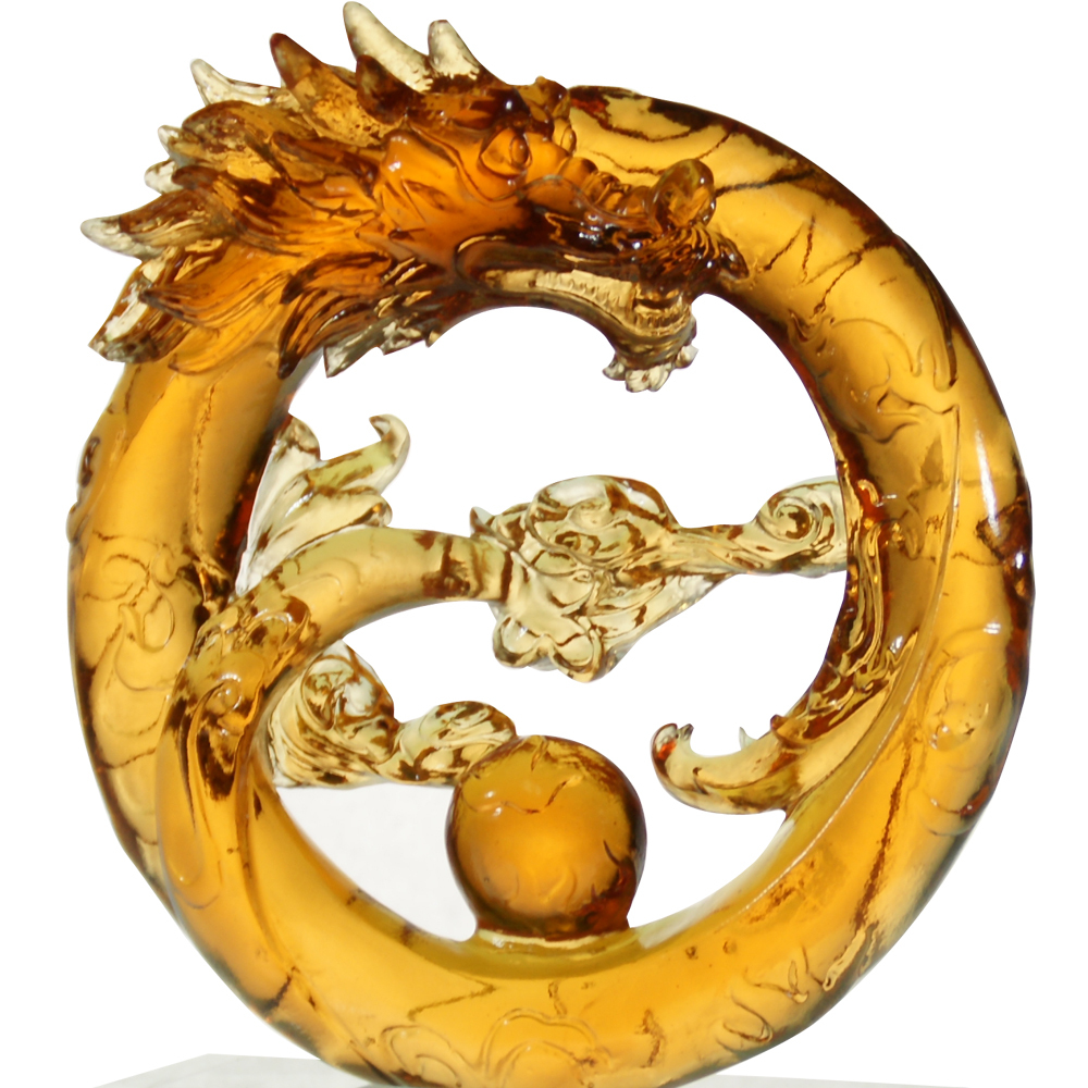 圓滿龍耀獎牌｜琉璃水晶擺飾 展現榮耀與精緻工藝