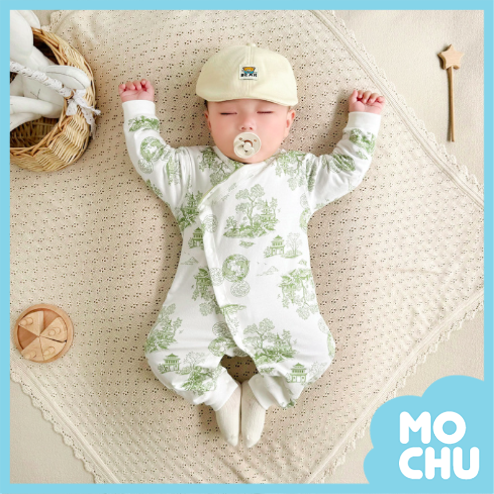 古風園林斜釦連身衣