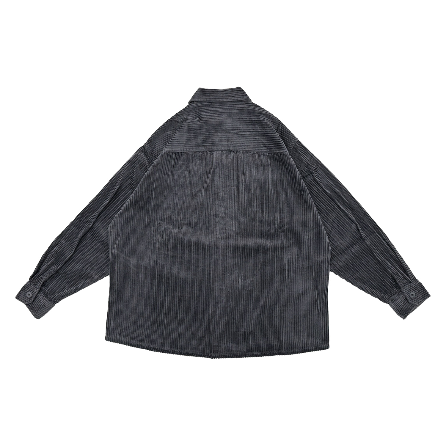 FEISTY LOGO CORDUROY SHIRT 電繡燈芯絨長袖襯衫 灰色 FS-US24-36 [台灣現貨]