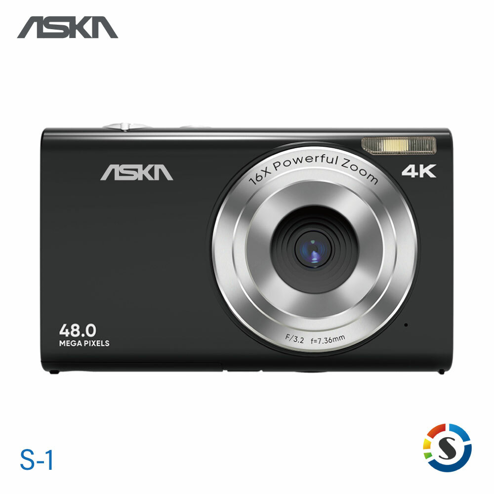 台灣品牌ASKA S-1  數位相機（黑) 套組