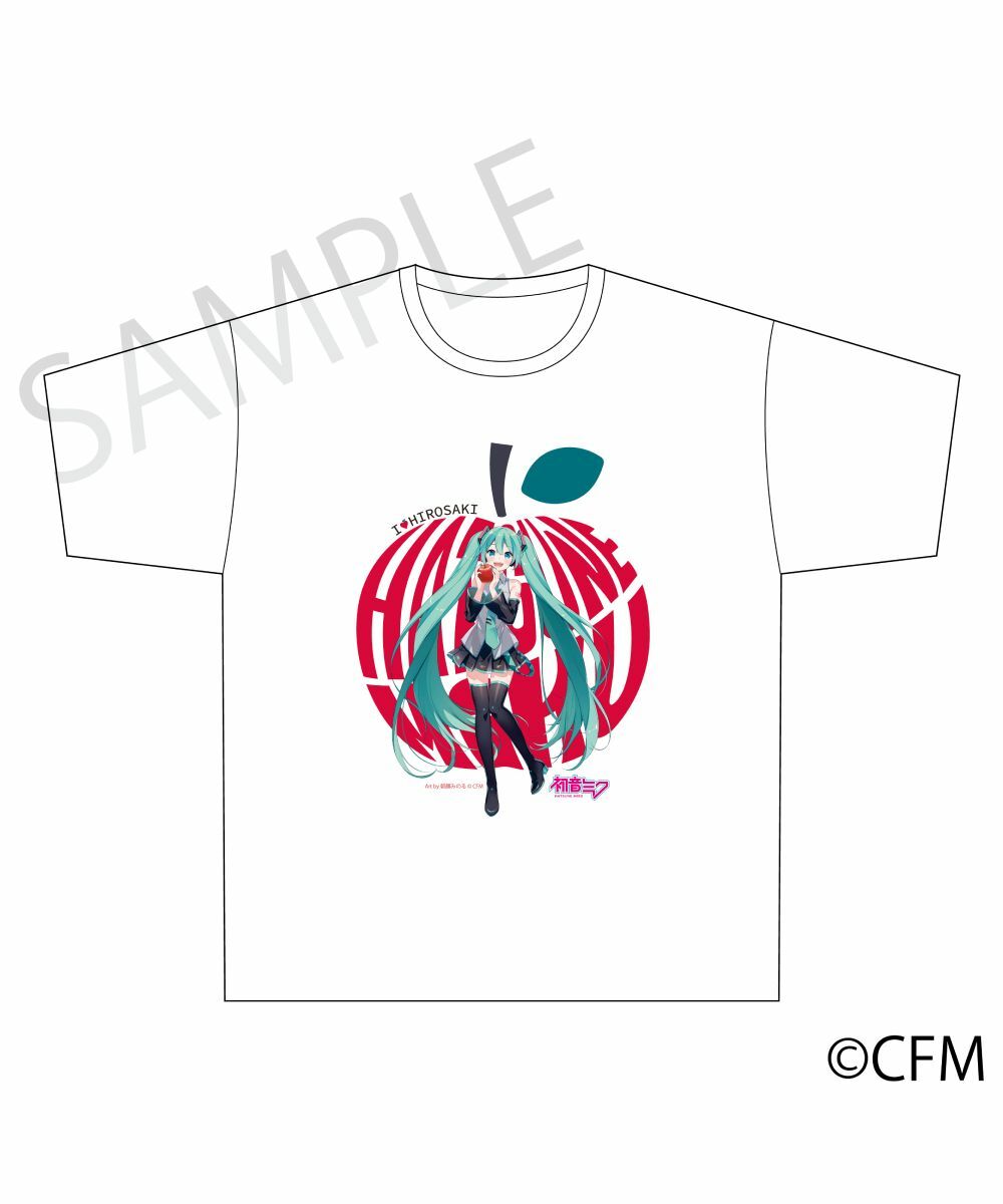 預購-「初音未來×弘前蘋果」 T恤 Art by 朝顔みのる 【日本進口精品】