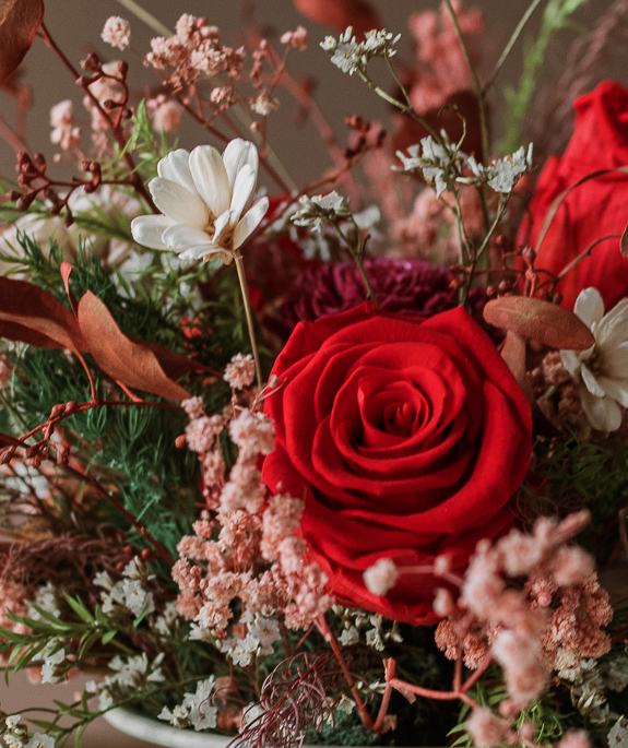 古典酒紅 | 桌花
