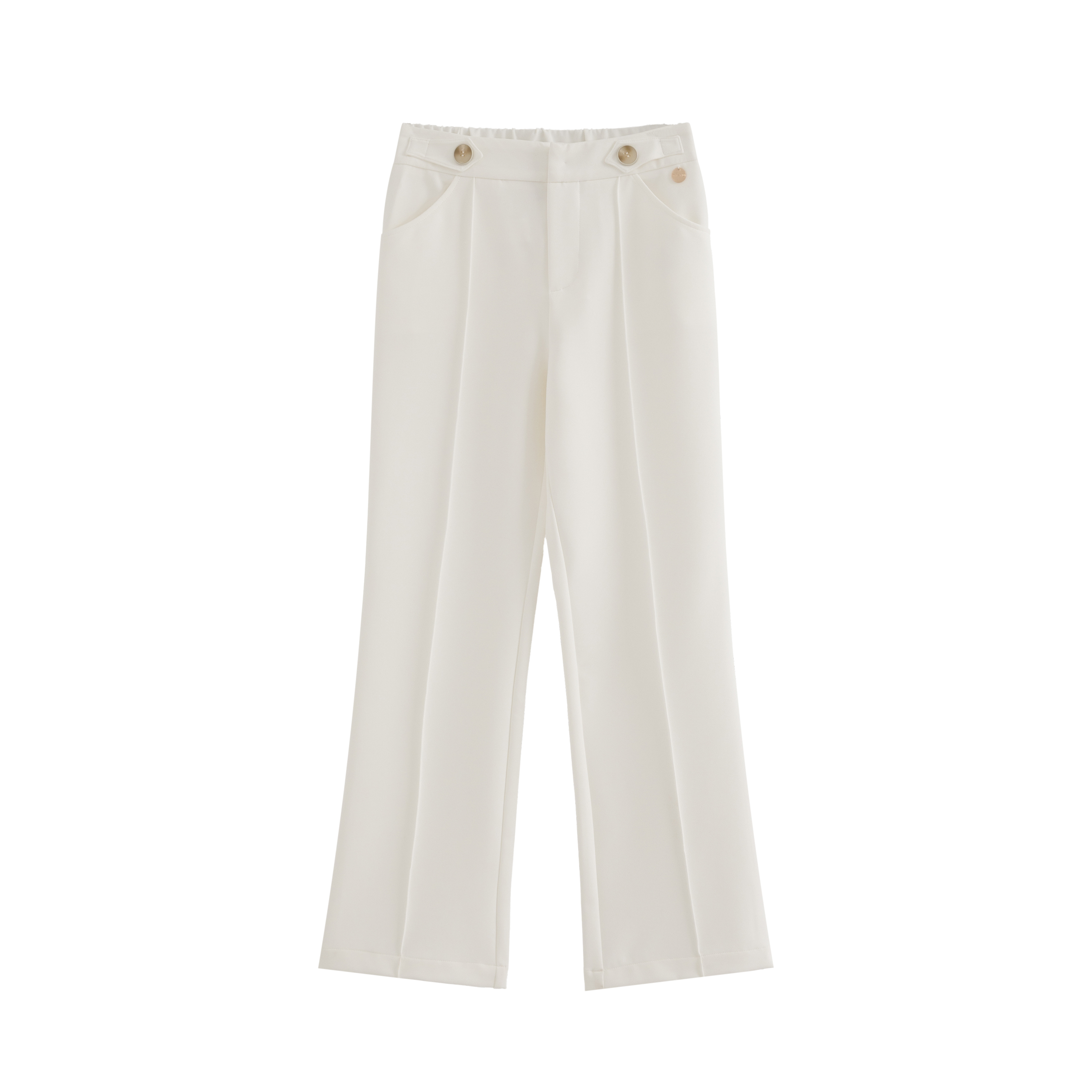 mi-tu 金鈕微喇叭西裝長褲