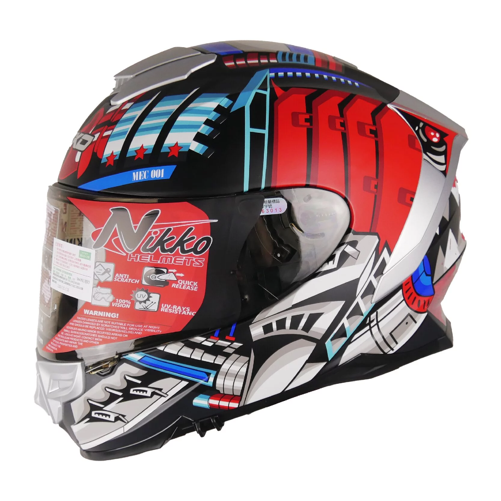 NIKKO N-806 II 彩繪鋼鐵喰魚全罩式安全帽｜安信騎士