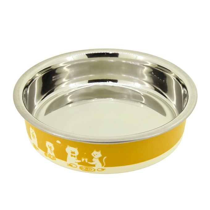 Cattyman 平底防滑食器 (Bistro橙黃色)