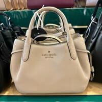 [S] KATE SPADE K8135 DUMPLING SMALL SATCHEL PEBBLED LEATHER,LIGHT SAND, 196021466908 (SKS1583)