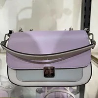 [S] KATE SPADE KG748 PHOEBE COLORBLOCK REFI FLAP CROSSBODY,VIOLET MIST, 196021555282 (SKS1585)