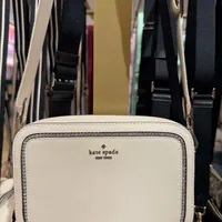 [S] KATE SPADE KJ052 MADISON MINI CAM BAG FAUX CRYSTAL IN,MERINGUE M, 196021552601 (SKS1586)