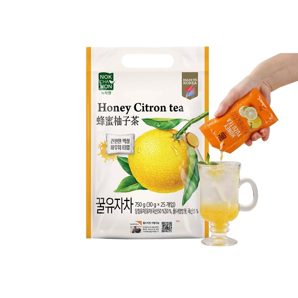【BK SHOP】綠茶園蜂蜜風味柚子茶(隨手包袋裝)750g