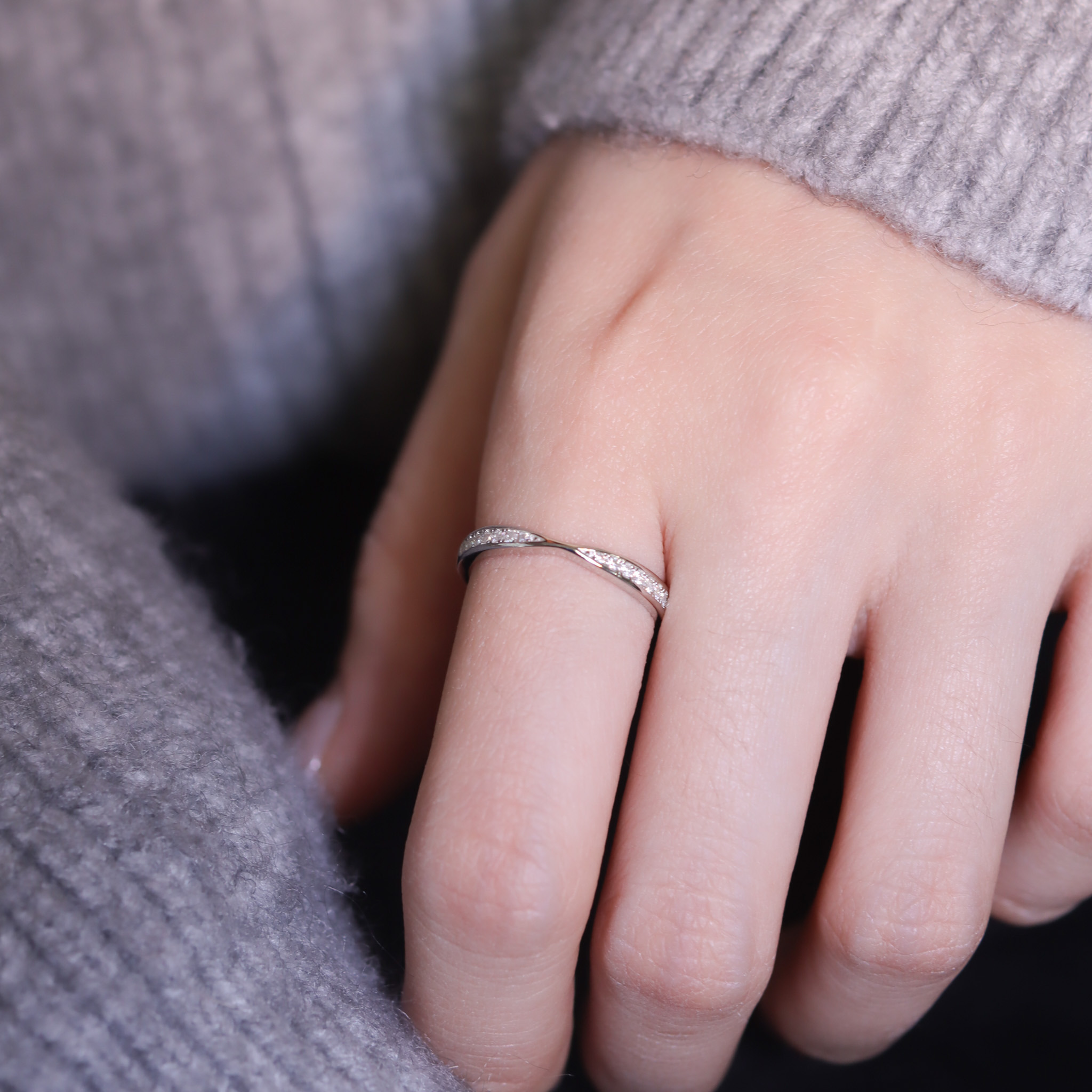 | 925純銀・ 白金 ・莫桑石 | 小遇見戒指 | RI0789 |