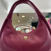 [S] KATE SPADE KK054 KAYLA CRES SHOULDER PEBBLED LEATHER,DARK RASPB, 196021554995 (SKS1592)