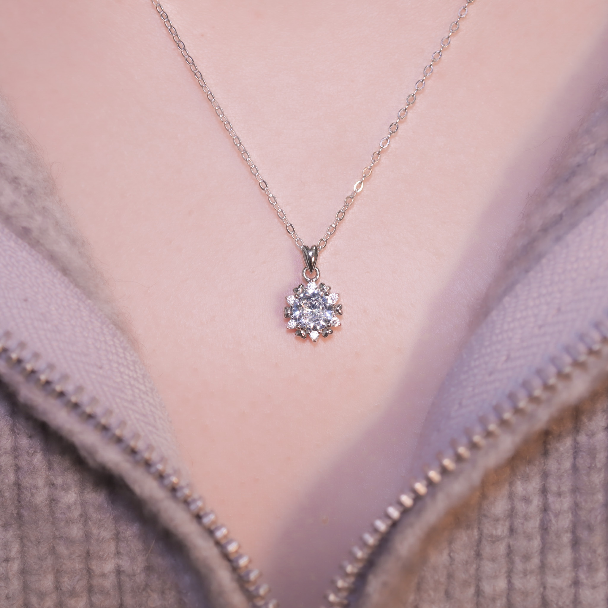 | 925純銀・厚鍍白金 | 愛意精靈項鍊（白色/藍色） | NE1299 |