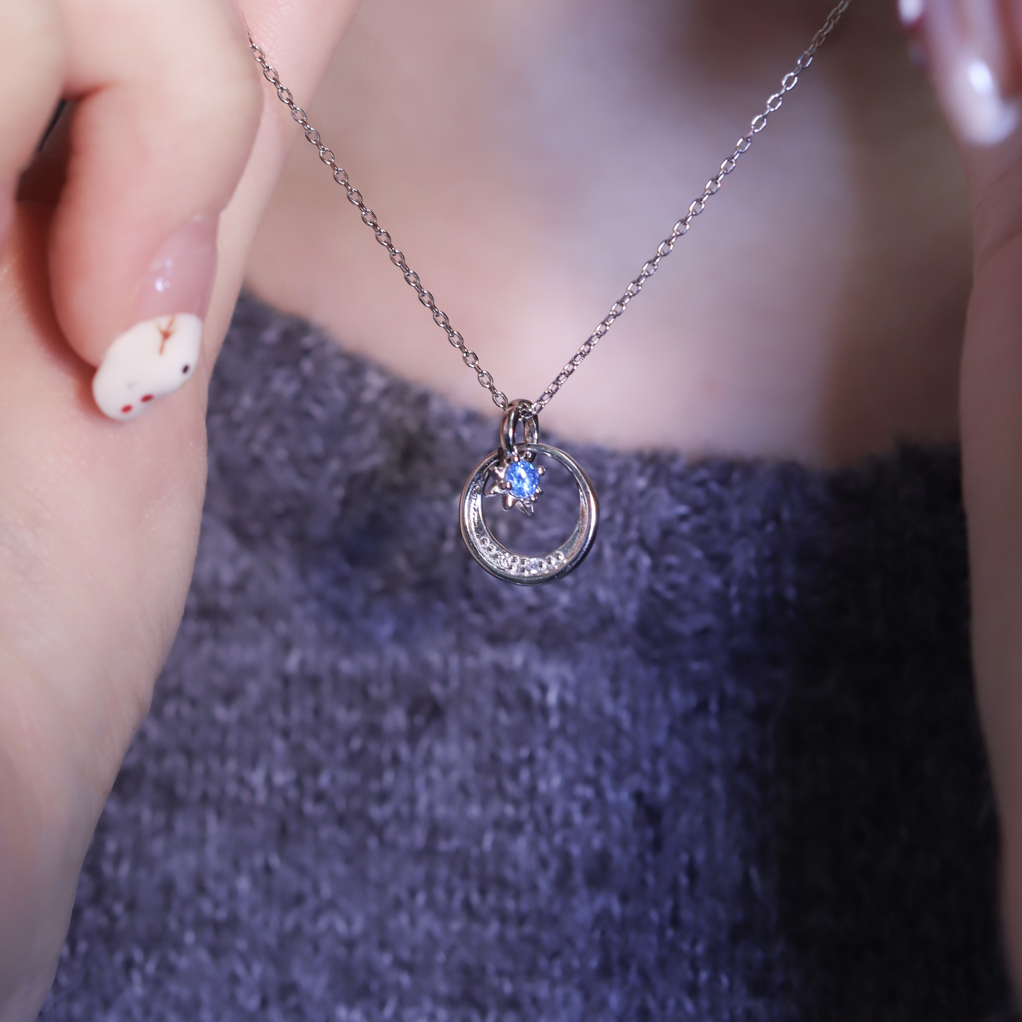 | 925銀丨漫藍星星扣項鍊 | NE1304 |