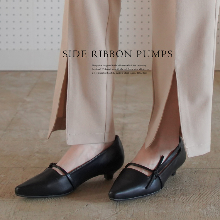 優雅成熟 側邊繫帶低跟高跟鞋【CX3024】