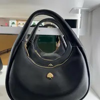 [S] KATE SPADE KK054 KAYLA CRES SHOULDER PEBBLED LEATHER,BLACK, 196021554957 (SKS1594)