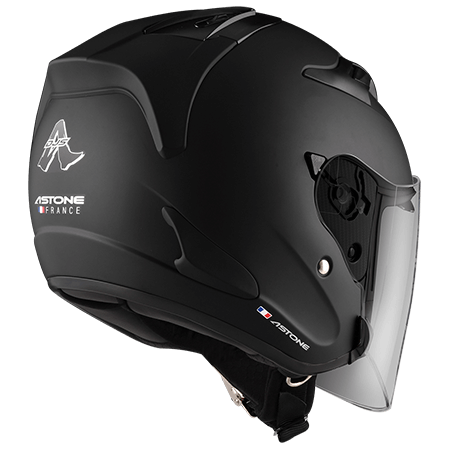 ASTONE DJS 平光黑 素色 內墨片 3/4罩式帽款