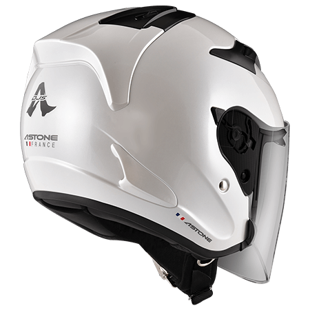 ASTONE DJS 珍珠白 素色 內墨片 3/4罩式帽款