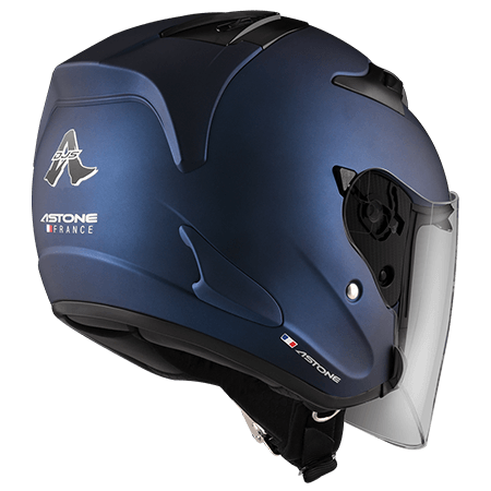 ASTONE DJS 平寶藍 素色 內墨片 3/4罩式帽款