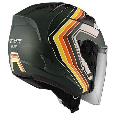 ASTONE DJS 平石墨綠 BM13 卡其 彩繪 內墨片 3/4罩式帽款