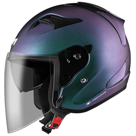 ASTONE DJS 變色綠紫 彩繪 內墨片 3/4罩式帽款