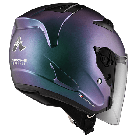 ASTONE DJS 變色綠紫 彩繪 內墨片 3/4罩式帽款