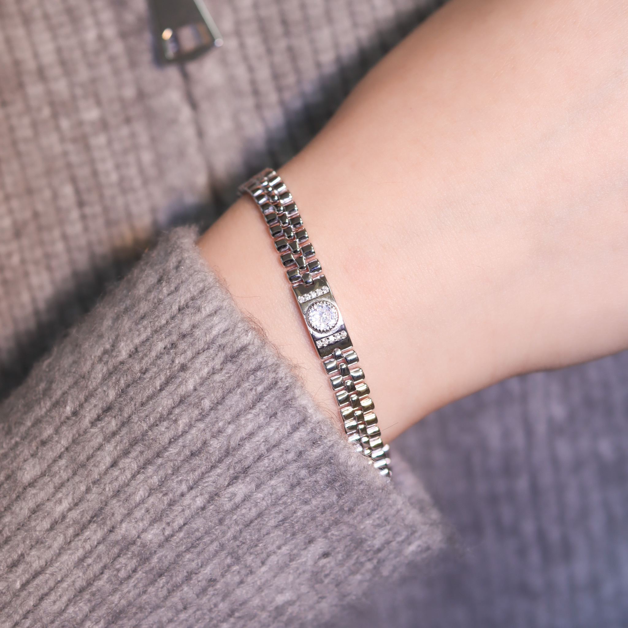 | 925純銀・白金 | 保護初衷軟手鐲 | BR1221 |