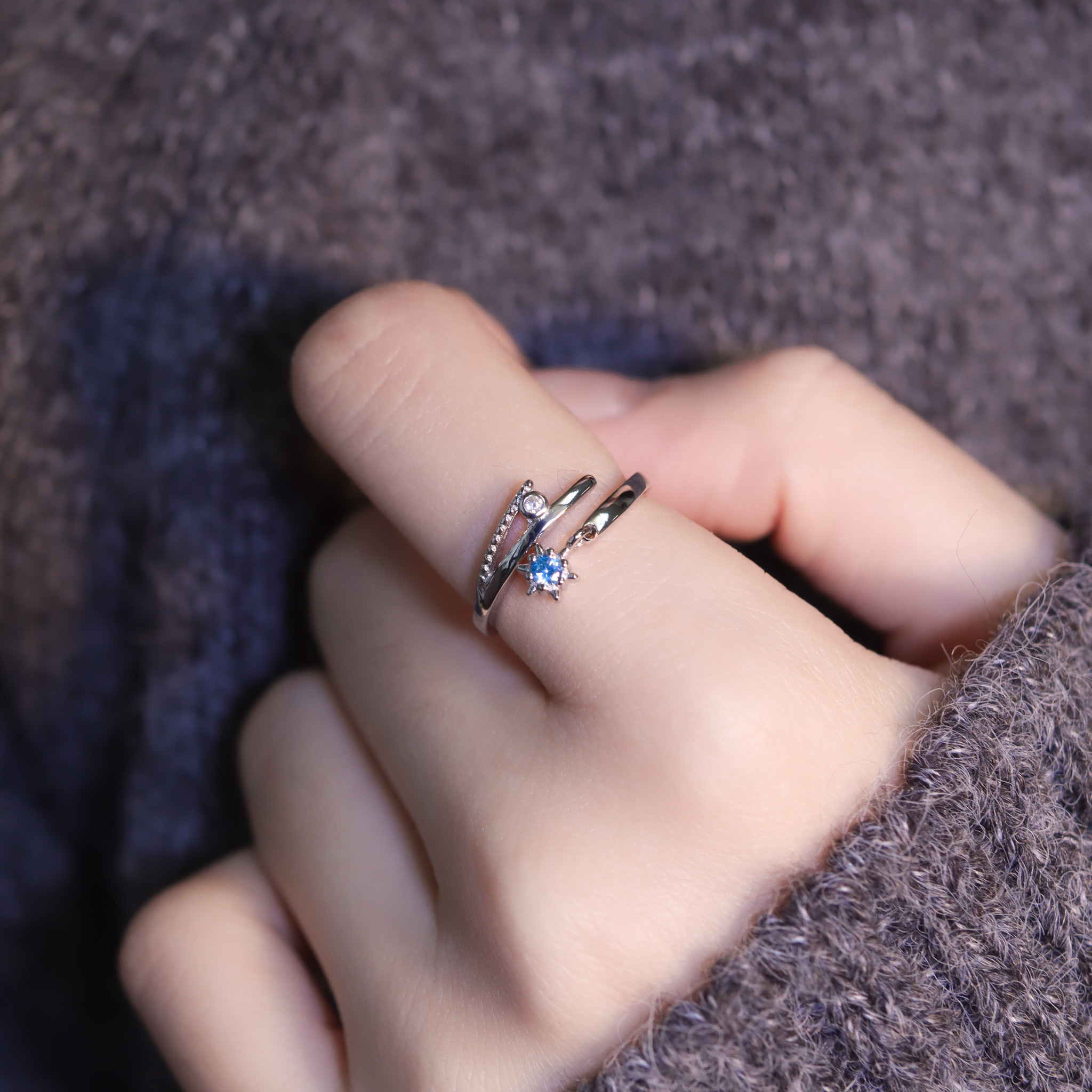 | 925純銀・白金 | 星星繞戒指 | RI0792 |